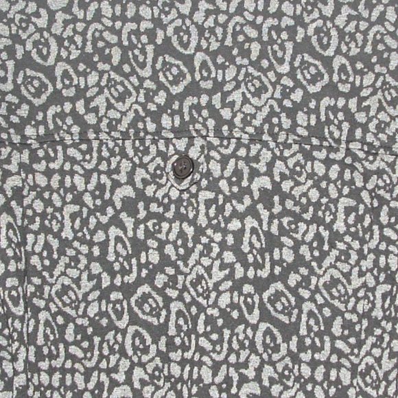 Black Print Sz Large Church Office Soft Belted Suit Jacket Front Pockets - Picture 4 of 4